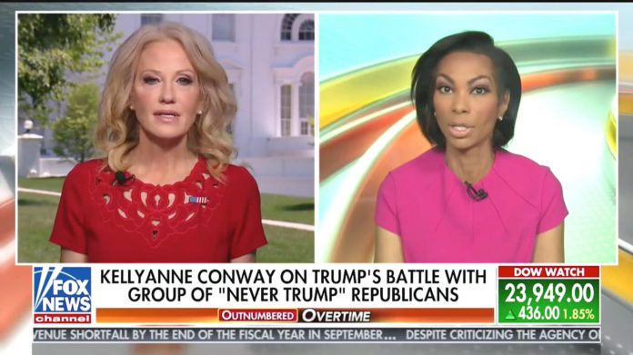 Fox News Host Harris Faulkner Confronts Kellyanne Conway Over Husband George’s Trump Feud