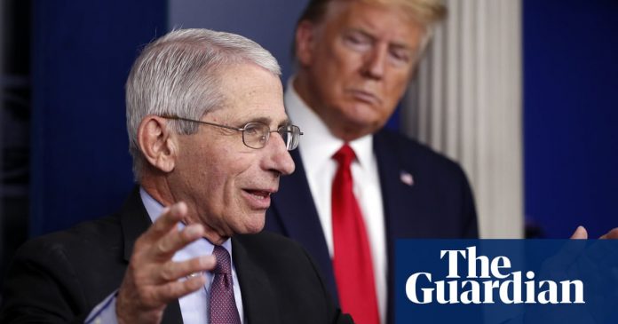 Fauci in quarantine as Trump projects confidence and urges states to reopen