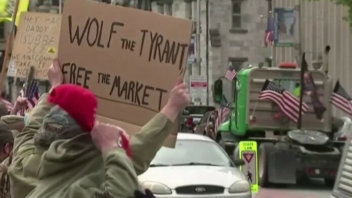 Pennsylvania governor threatens to withhold coronavirus aid to counties that defy lockdown orders