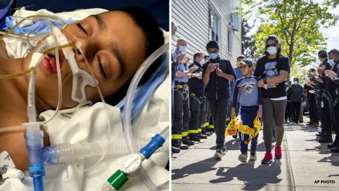 Coronavirus News: Boy who survived mystery illness welcomed home by first responders who saved his life -TV