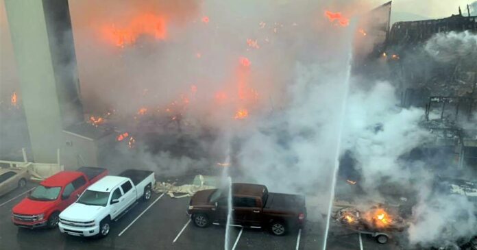 Massive fire at condominium complex on South Padre Island, Texas