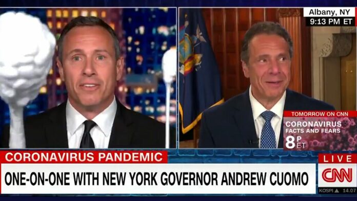 CNN’s Chris Cuomo does prop comedy with NY Gov. Andrew Cuomo, fails to ask about nursing-home controversy