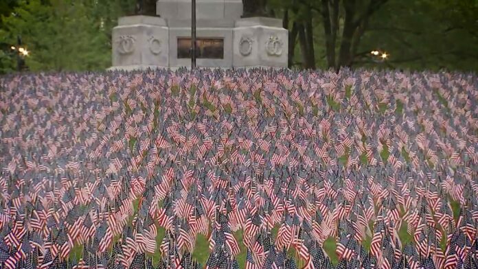 Boston’s Memorial Day flag garden tradition lives on despite pandemic