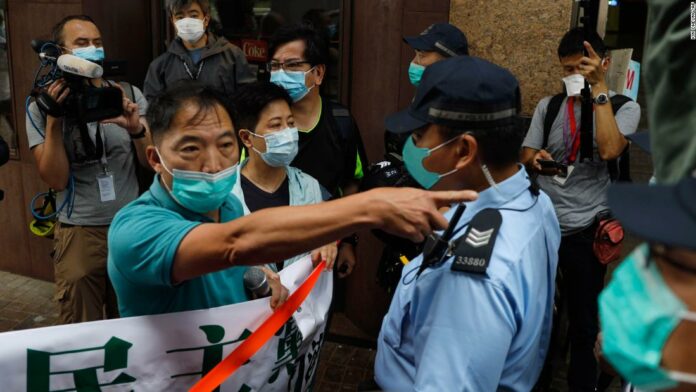 Hong Kong protest over proposed national security law met with tear gas