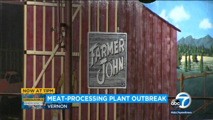 Outbreak of COVID-19 cases reported at Farmer John meat processing facility in Vernon -TV