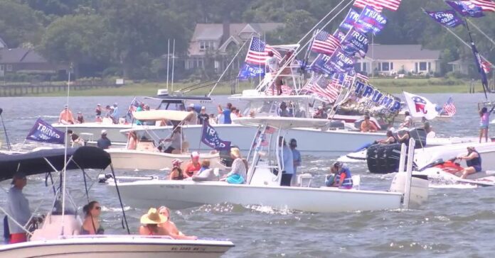 Hundreds show, on and off the water, for SC ‘MAGA’ boat parade