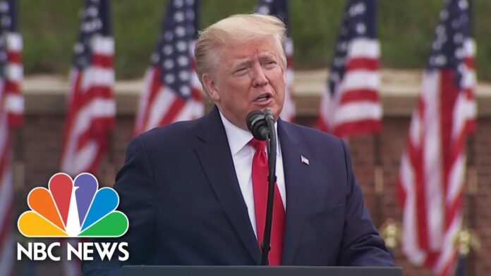 Trump Honors Military Who ‘Raced Into Danger’ To Help Americans During COVID-19 | NBC News NOW