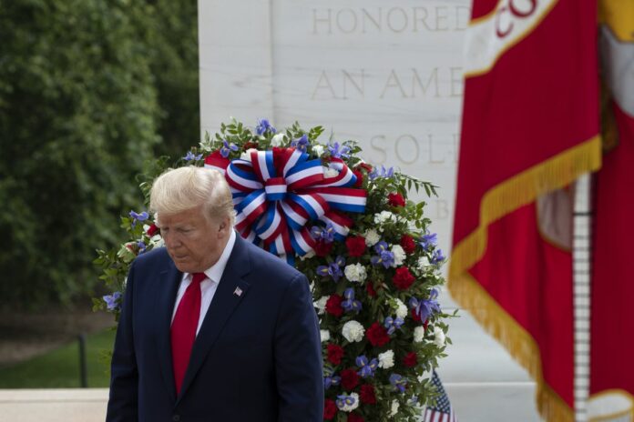 Trump’s struggles to stand still didn’t go unnoticed during Memorial Day visit to Arlington