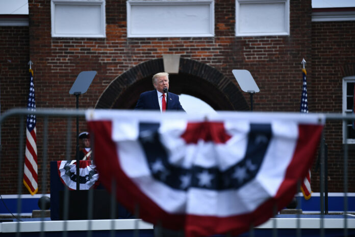 Trump Touts Americans’ ‘Sheer Determination’ in Memorial Day Speech