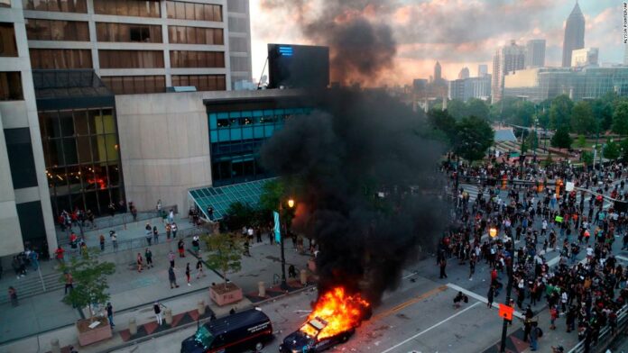 CNN Center in Atlanta damaged during protests