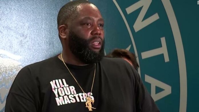 Rapper Killer Mike addresses Atlanta protesters