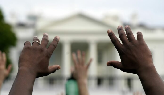 White House locked down as crowd protests death of George Floyd