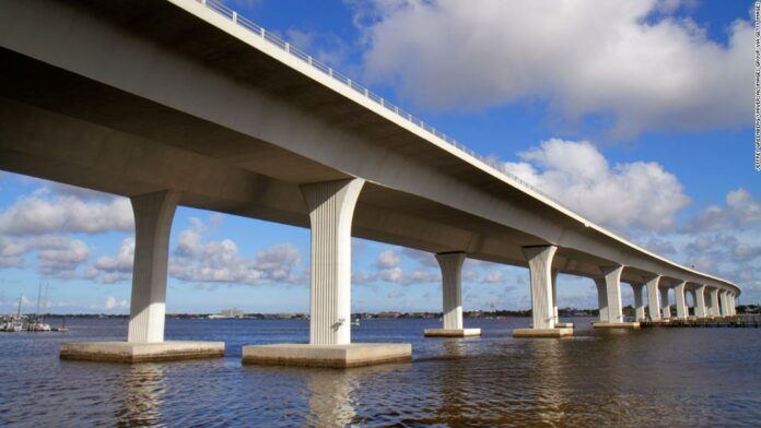 A Florida bridge is at ‘risk of an imminent collapse’ after a large crack appears underneath