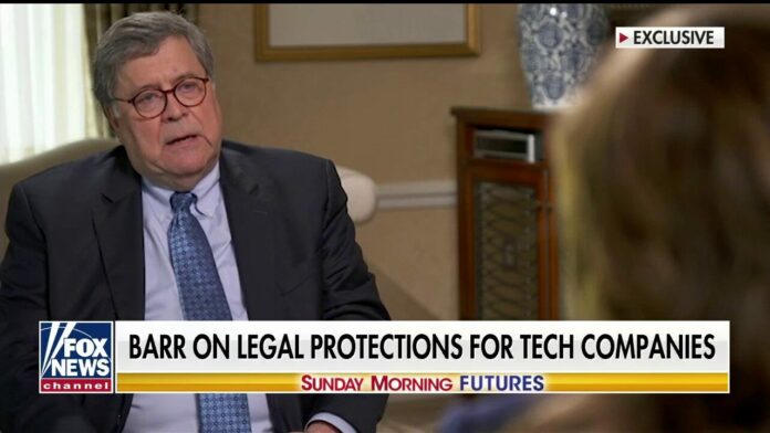 AG Barr on tech companies censoring viewpoints: ‘There’s something very disturbing about what’s going on’