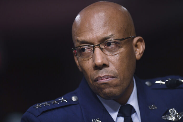 Air Force general confirmed as first black chief of a U.S. military service