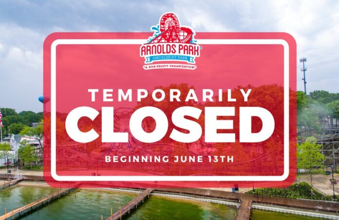 Arnolds Park Amusement Park temporarily closes due to COVID-19