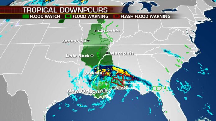 Cristobal weakens to tropical depression, brings threat of flooding to Mississippi Valley