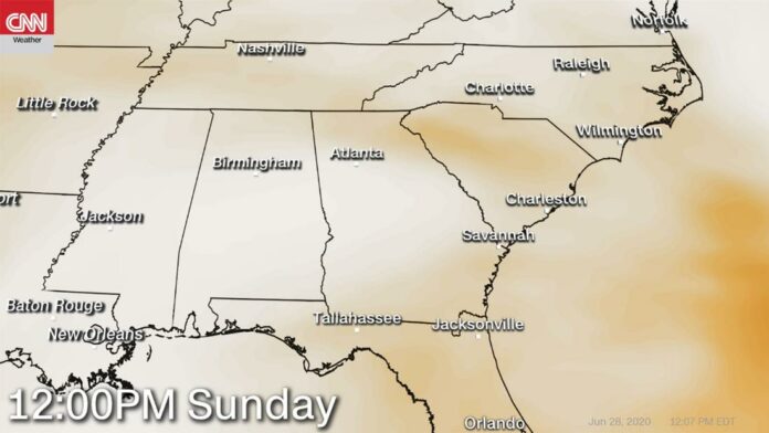 Georgia officials warn of potential health problems linked to Saharan dust cloud
