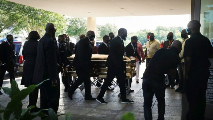 Live: Public Viewing for George Floyd in Houston | NBC News