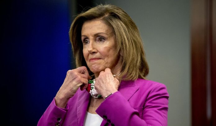 Nancy Pelosi slips up, goes half-masked in meeting with George Floyd’s brother