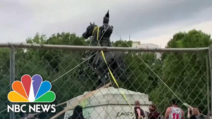 Protesters In D.C. Try To Topple Andrew Jackson Statue | NBC Nightly News