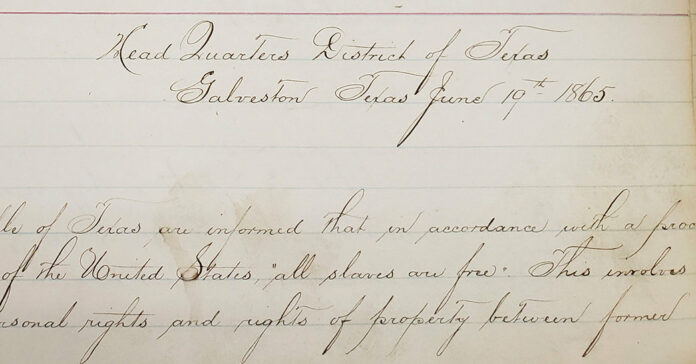 The 1865 Handwritten Order Marking Juneteenth Has Been Found