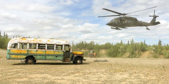 The ‘Into the Wild’ bus was airlifted from a remote Alaskan trail