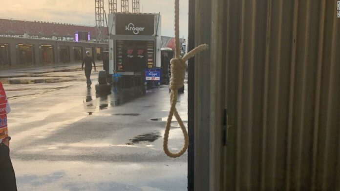 This is the noose that was found in Bubba Wallace’s garage stall at the Talladega Superspeedway