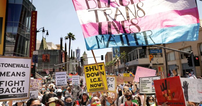 Thousands march in Hollywood for gay rights, racial justice