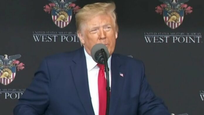 Trump at West Point commencement: “We will vanquish this virus”