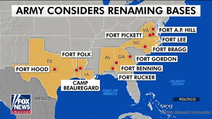 Trump says his administration ‘will not even consider’ renaming military bases named for Confederates