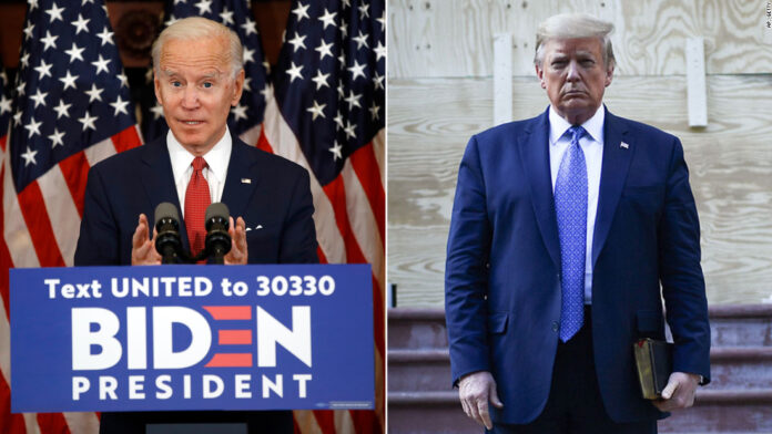 Trump’s Tulsa rally and Biden’s social distancing show differences in campaigning amid a pandemic