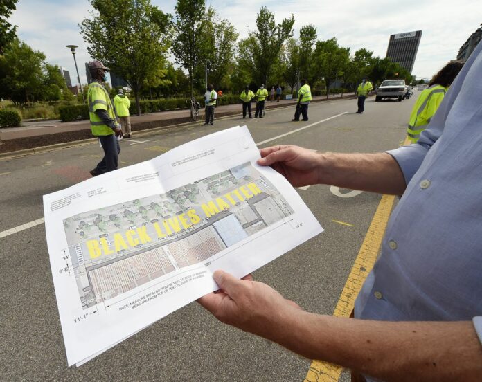 Watch Birmingham Black Lives Matter street painting live