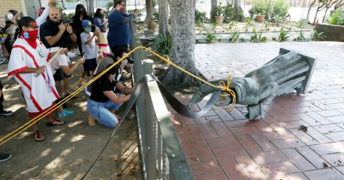 Why Los Angeles protesters took down a Junipero Serra statue