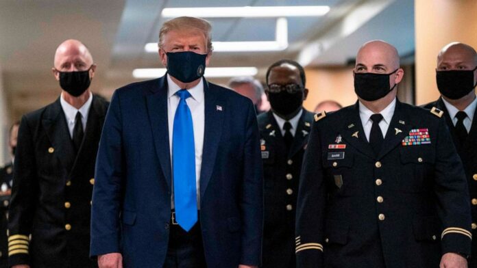 As mandates grow, Trump tweets photo of himself in mask, now calling it ‘patriotic’