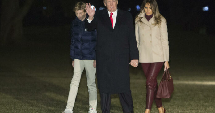 Barron Trump’s school will not fully reopen in the fall