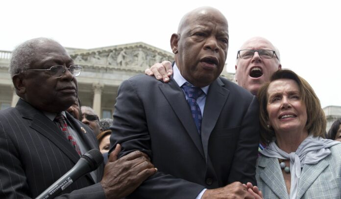 Black members of Congress call on Trump to act in honor of John Lewis, stop division