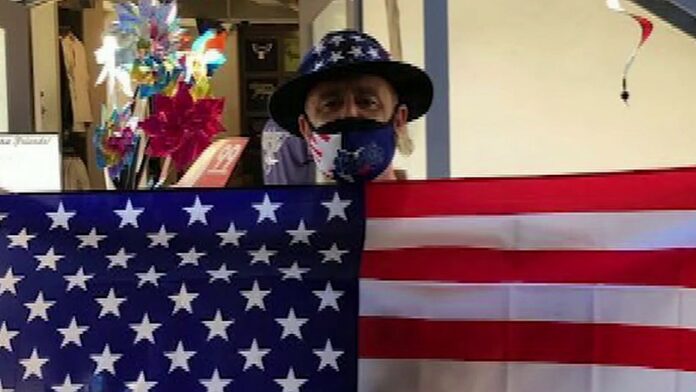 California store owner on giving away free flags, patriotic masks