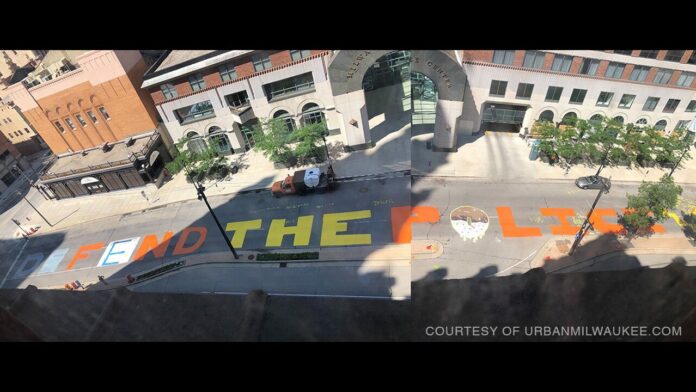 ‘Defund the Police’ mural changed to ‘Defend the Police’ outside Milwaukee City Hall