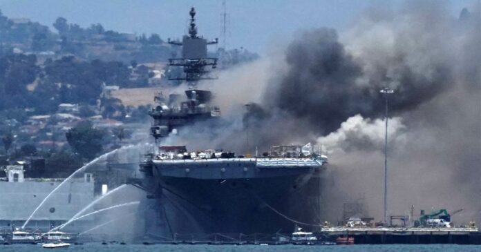 Fire aboard Navy’s USS Bonhomme Richard extinguished after 4 days, cause still unknown