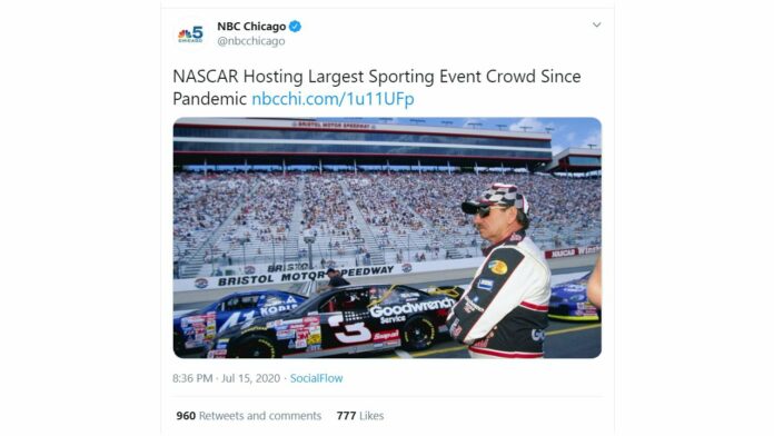 NBC affiliate deletes tweet featuring Dale Earnhardt Sr. after NASCAR fans complain
