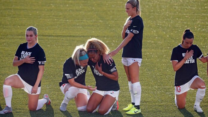 NWSL’s Rachel Hill explains decision to stand for anthem as teammates knelt, cites military family