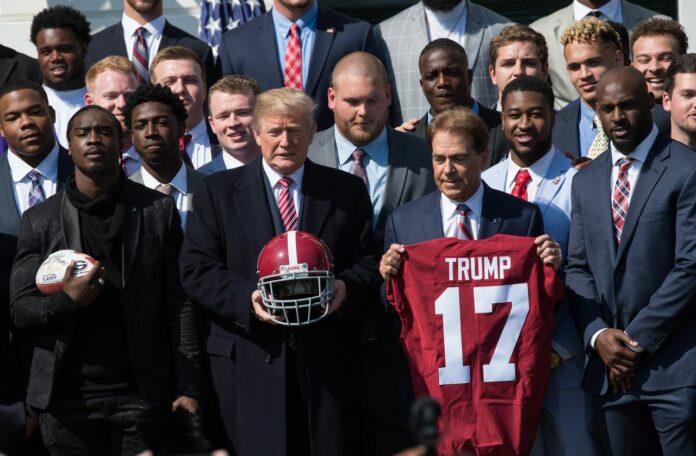 President Trump calls Nick Saban ‘Lou’ praising Tide coach, supporting Tuberville