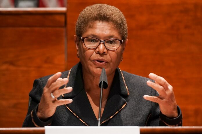 Rep. Karen Bass: Flags must remain ‘at half-mast’ until John Lewis is laid to rest