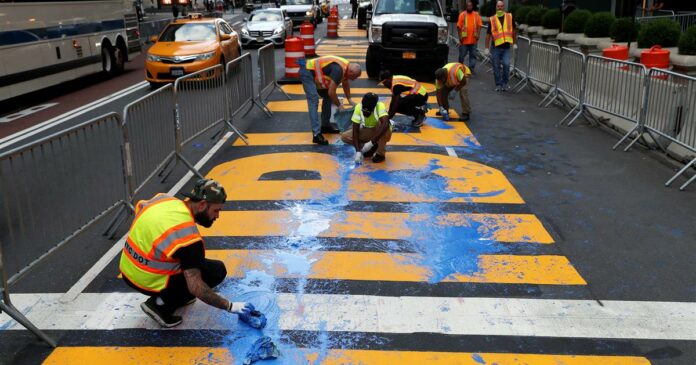 Three arrested after Black Lives Matter mural near Trump Tower defaced for 2nd time this week