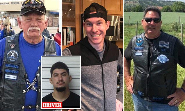 Three members of Thin Blue Line motorcycle club are killed and nine others are injured in crash