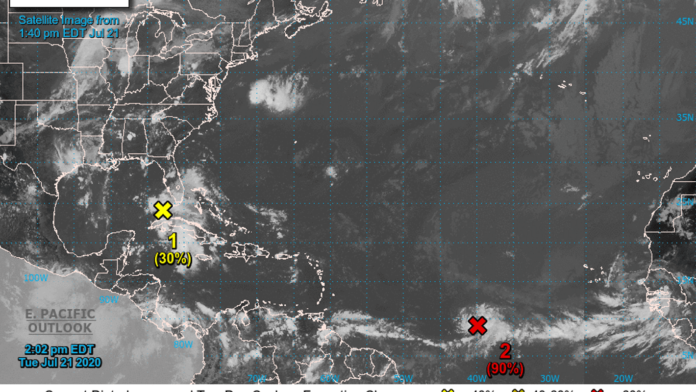 Tropical depression forms in Atlantic Ocean; System in Gulf also bears watching