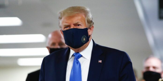 Trump just wore a mask in public for the first time since the coronavirus pandemic began