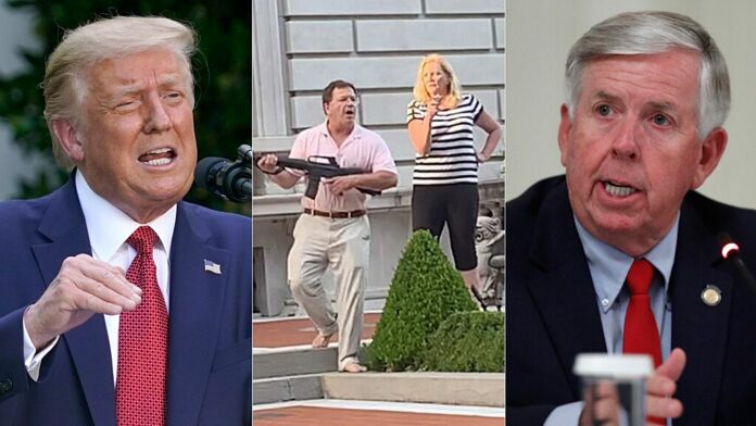 Trump may intervene in case of St. Louis couple wielding guns at protesters, Missouri governor said