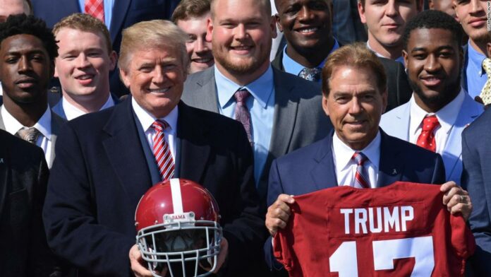 Trump repeatedly calls famed Alabama football coach by the wrong name